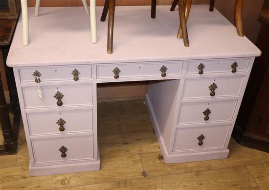 A painted desk W.122cm